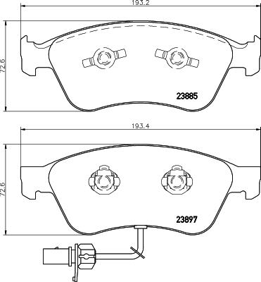 HELLA-PAGID Első fékbetét 8DB355011-021