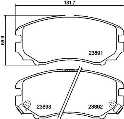 HELLA-PAGID Első fékbetét 8DB355016-101