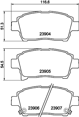 HELLA-PAGID Első fékbetét 8DB355010-901