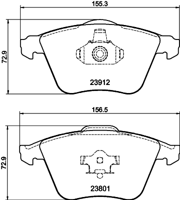 HELLA-PAGID Első fékbetét 8DB355012-281