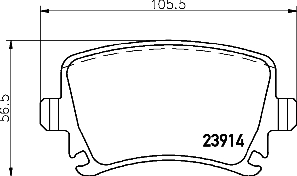 HELLA-PAGID Hátsó fékbetét 8DB355011-771