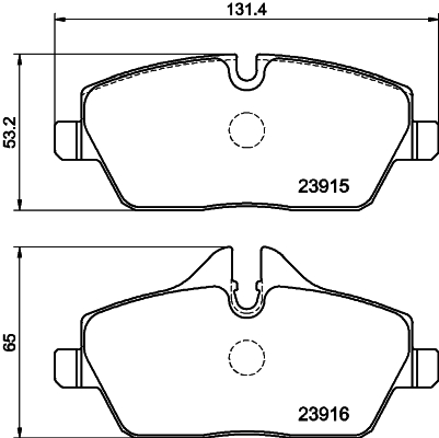 HELLA-PAGID Első fékbetét 8DB355011-261