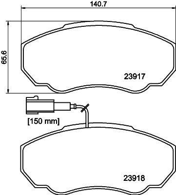 HELLA-PAGID Első fékbetét 8DB355010-391