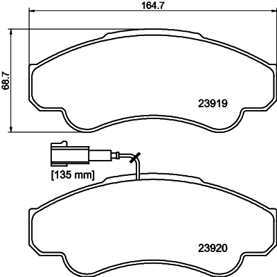 HELLA-PAGID Első fékbetét 8DB355010-401