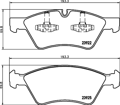 HELLA-PAGID Első fékbetét 8DB355012-011