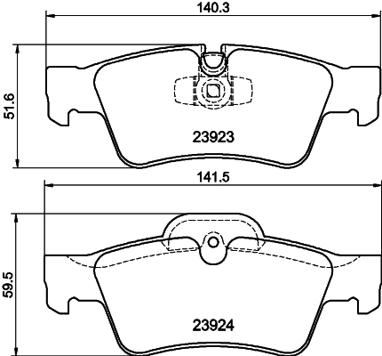 HELLA-PAGID Hátsó fékbetét 8DB355011-421