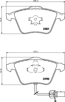 HELLA-PAGID Első fékbetét 8DB355011-711