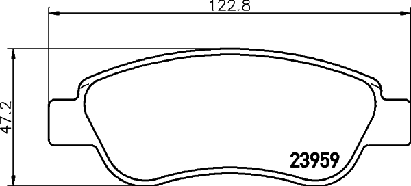 HELLA-PAGID Első fékbetét 8DB355012-141