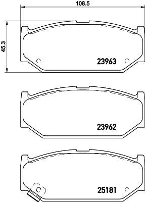 HELLA-PAGID Első fékbetét 8DB355015-751