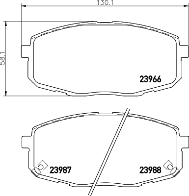 HELLA-PAGID Első fékbetét 8DB355010-611