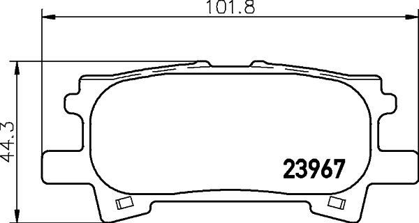 HELLA-PAGID Hátsó fékbetét 8DB355010-621