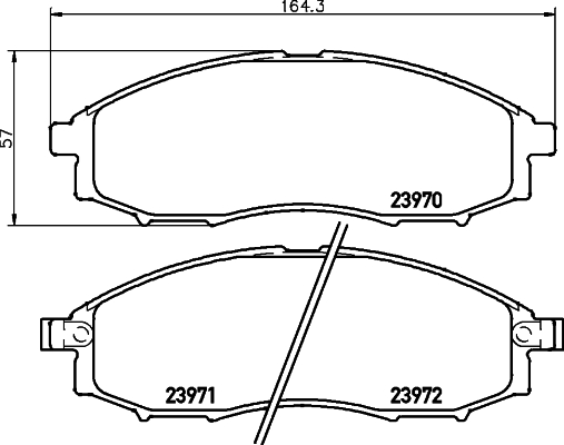 HELLA-PAGID Első fékbetét 8DB355010-671