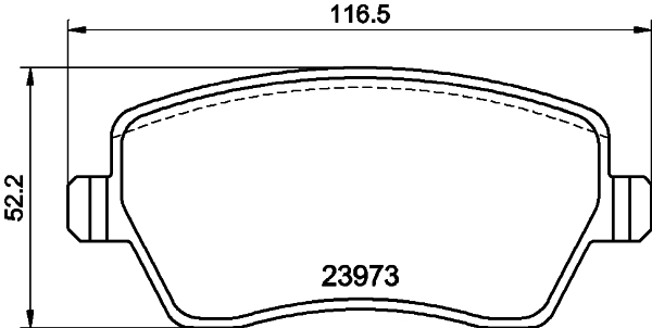 HELLA-PAGID Első fékbetét 8DB355010-851