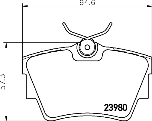 HELLA-PAGID Hátsó fékbetét 8DB355010-761