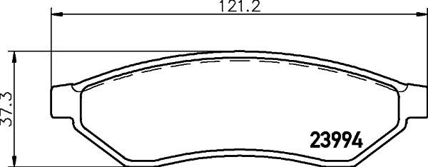 HELLA-PAGID Hátsó fékbetét 8DB355011-671