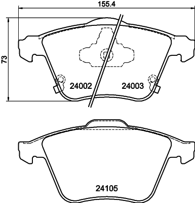 HELLA-PAGID Első fékbetét 8DB355011-051