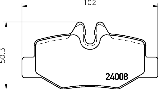 HELLA-PAGID Hátsó fékbetét 8DB355010-661