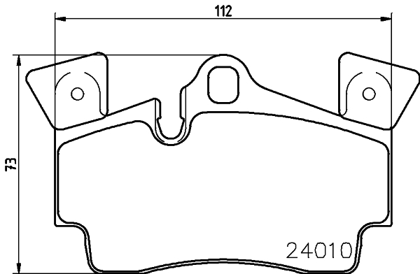 HELLA-PAGID Hátsó fékbetét 8DB355011-471