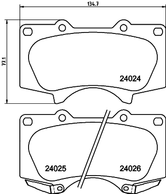 HELLA-PAGID Első fékbetét 8DB355014-121