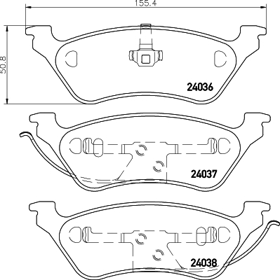 HELLA-PAGID Hátsó fékbetét 8DB355011-061