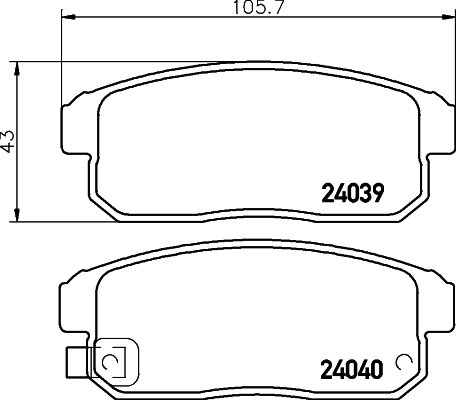 HELLA-PAGID Hátsó fékbetét 8DB355010-891