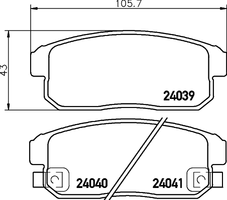 HELLA-PAGID Hátsó fékbetét 8DB355012-331