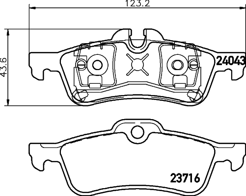 HELLA-PAGID Hátsó fékbetét 8DB355011-351