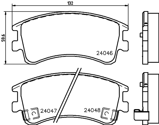 HELLA-PAGID Első fékbetét 8DB355011-141