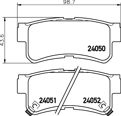 HELLA-PAGID Hátsó fékbetét 8DB355011-151