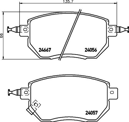 HELLA-PAGID Első fékbetét 8DB355011-101