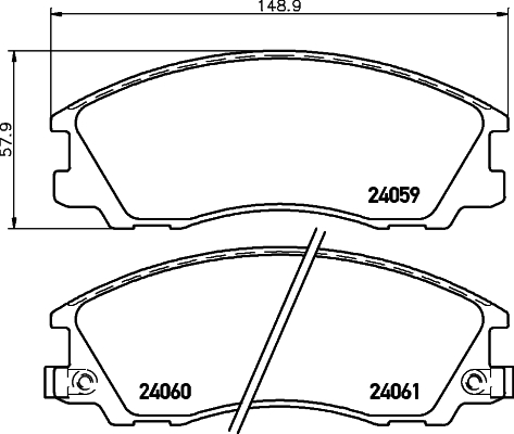 HELLA-PAGID Első fékbetét 8DB355010-821