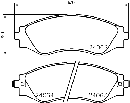 HELLA-PAGID Első fékbetét 8DB355010-951