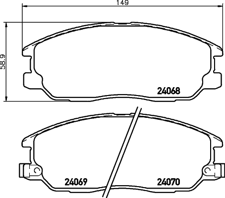 HELLA-PAGID Első fékbetét 8DB355010-451