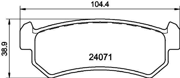 HELLA-PAGID Hátsó fékbetét 8DB355011-451