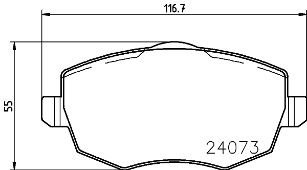 HELLA-PAGID Első fékbetét 8DB355011-231