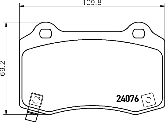 HELLA-PAGID Hátsó fékbetét 8DB355014-211