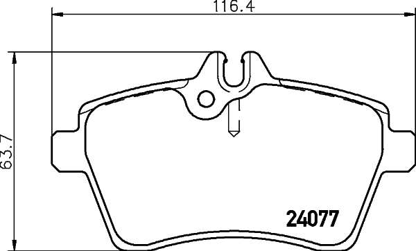 HELLA-PAGID Első fékbetét 8DB355011-381