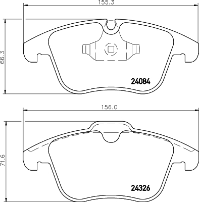 HELLA-PAGID Első fékbetét 8DB355013-621