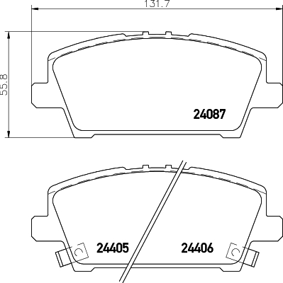 HELLA-PAGID Első fékbetét 8DB355006-911