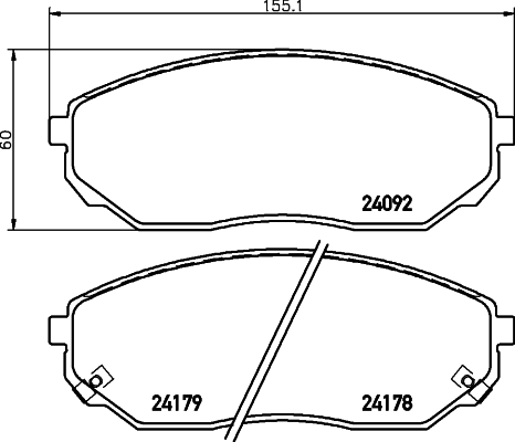 HELLA-PAGID Első fékbetét 8DB355011-931