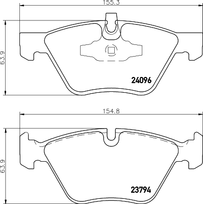 HELLA-PAGID Első fékbetét 8DB355011-941