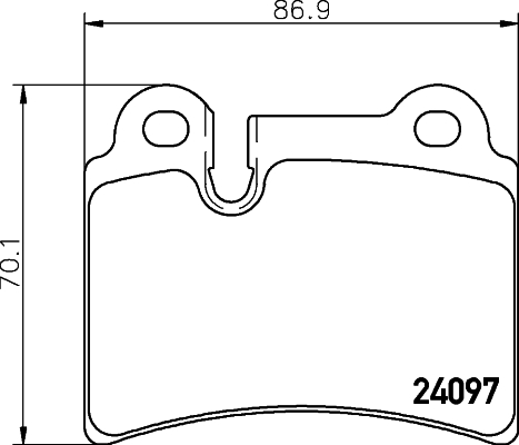 HELLA-PAGID Hátsó fékbetét 8DB355011-861