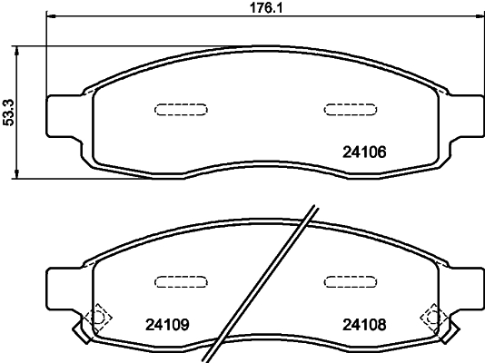 HELLA-PAGID Első fékbetét 8DB355013-671