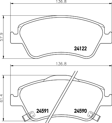 HELLA-PAGID Első fékbetét 8DB355013-561