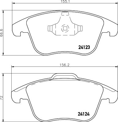 HELLA-PAGID Első fékbetét 8DB355019-881