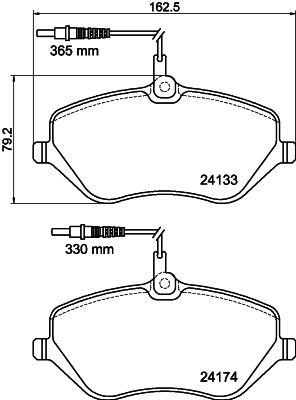 HELLA-PAGID Első fékbetét 8DB355011-491