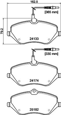 HELLA-PAGID Első fékbetét 8DB355015-621