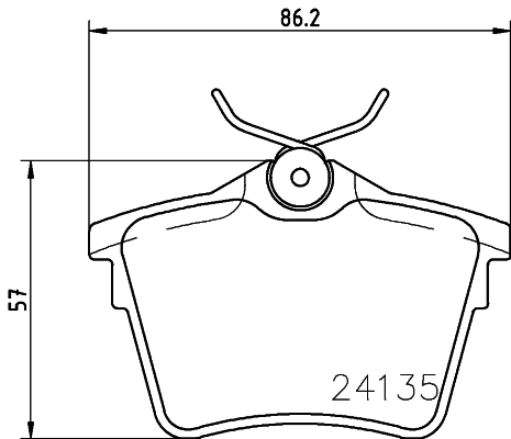 HELLA-PAGID Hátsó fékbetét 8DB355011-501