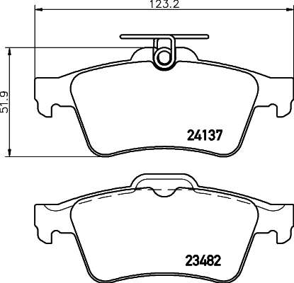 HELLA-PAGID Hátsó fékbetét 8DB355011-731