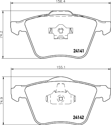 HELLA-PAGID Első fékbetét 8DB355011-721